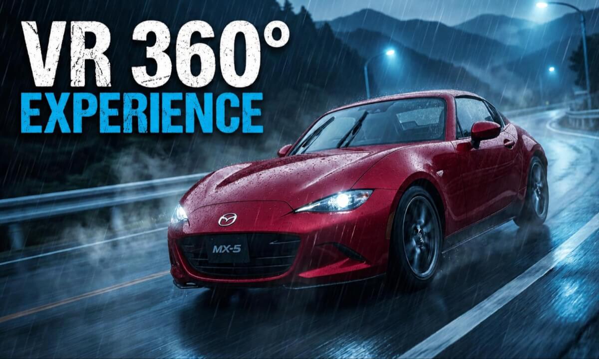 RAINY MX-5 ND Drive: Exhaust Sound & Rain on Soft Top (No Music)