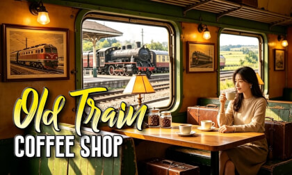 Sailing into the old times, a vintage café hidden in an old train