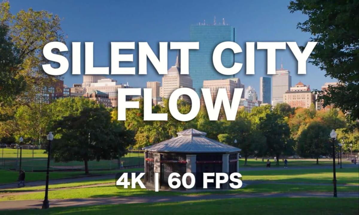 Silent City Flow 🌆🎶 - 4K Urban Scenery & Soothing Ambient Music