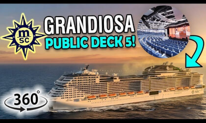 MSC Grandiosa Deck 5 Walkthrough | 360° Cruise Ship Tour | VR Travel