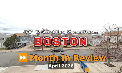 ⏩ Month In Review for the Boston Weather 180° 4k Sky Cam Stream (April 2026) [Beta]