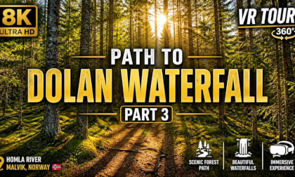 Path to Dolan Waterfall | VR Tour Norway Forest Walk (Part 3)