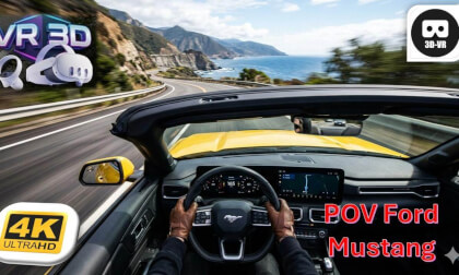 3D 2025 Ford Mustang Ecoboost Convertible - POV Test Drive Binaural