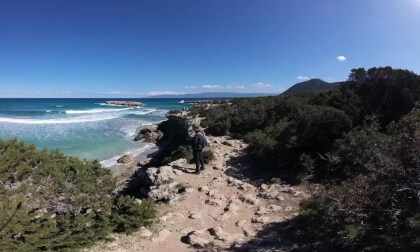 Cliff walk, Blue Lagoon, Akamas Peninsula, Cyprus - 360° Insta360 X3