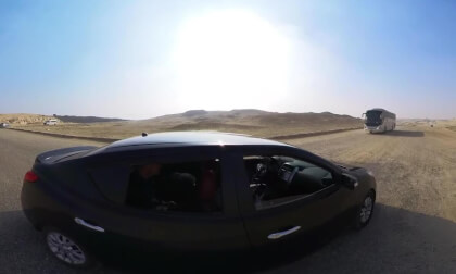 Driving to the Step Pyramid of Djoser, Badrshein, Egypt - 360° Insta360 X3