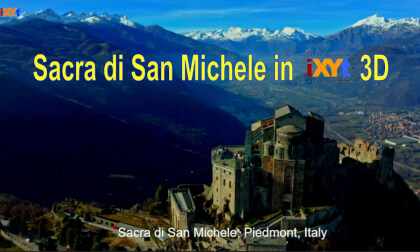 Sacra di San Michele, Piedmont, Italy, in 3D SBS LR relax video for VR