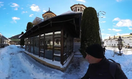 Outside Sinaia Monastery (Mănăstirea Sinaia), Sinaia, Romania - 360° Insta360 X3