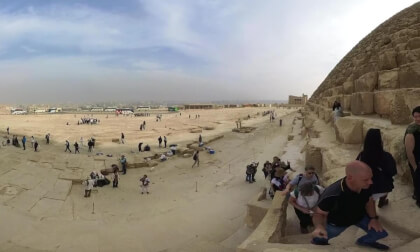 Outside the Great Pyramid (Khufu), Giza, Egypt - 360° Insta360 X3
