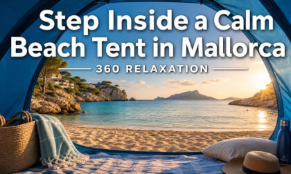 Step Inside a Calm Beach Tent in Mallorca