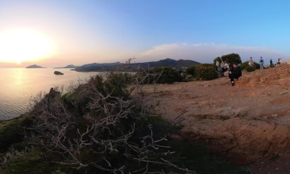 Sunset time-lapse, Temple of Poseidon & Cape Sounion, Sounion, Greece - 360° Insta360 X3