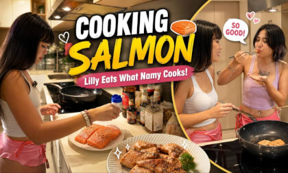 Can Lilly Survive Namyโs Salmon Cooking? 3D VR180 10bit