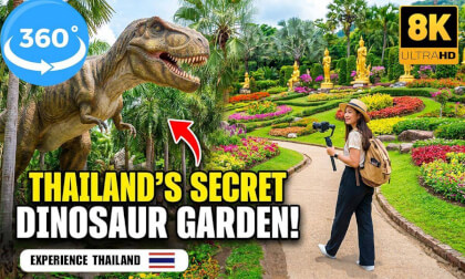 Nong Nooch Tropical Garden Pattaya 🇹🇭🌿🦖 | 8K  | VR 360 Walking Experience ✨