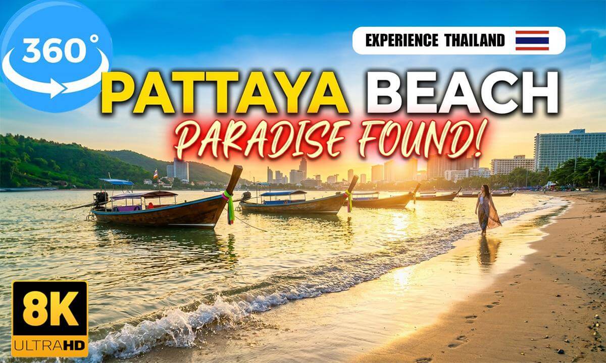 Peaceful Morning Walk at Pattaya Beach 🇹🇭🌅🌊 | 8K VR 360 ASMR ✨| Experience Thailand