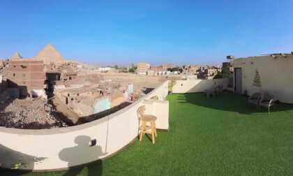 Up the stairs from my hotel room, Giza, Cairo, Egypt - 360° Insta360 X3