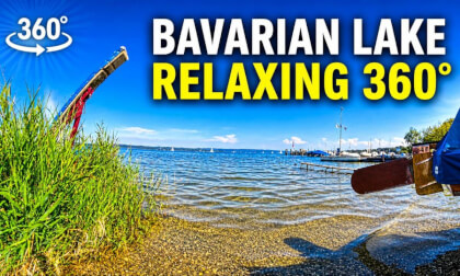 Sitting by a Bavarian Lake: Relaxing Beach Atmosphere in 360