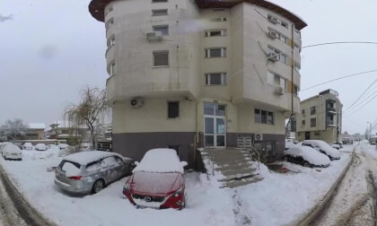 Walking in the snow, Bucharest, Romania - 360° Insta360 X3