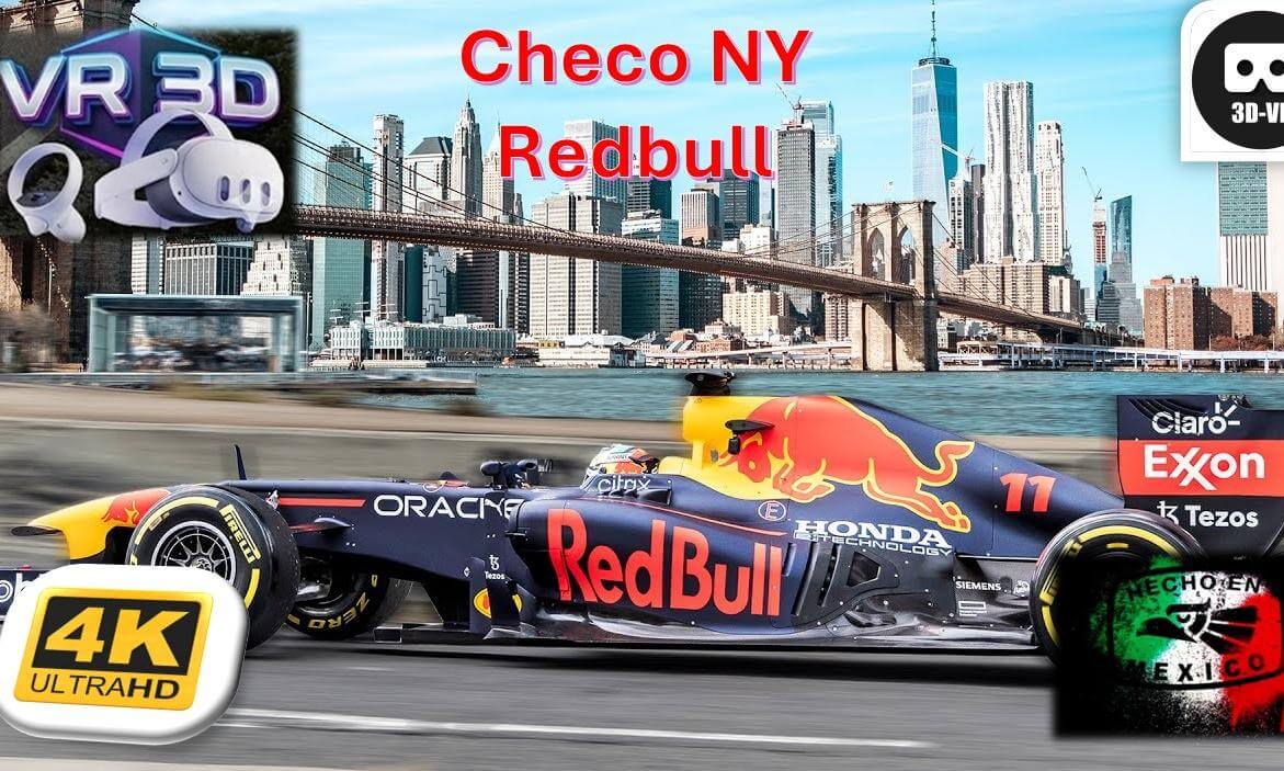 3D Redbull Sergio Perez Drives F1 Car Through New York City 💥💥🚗