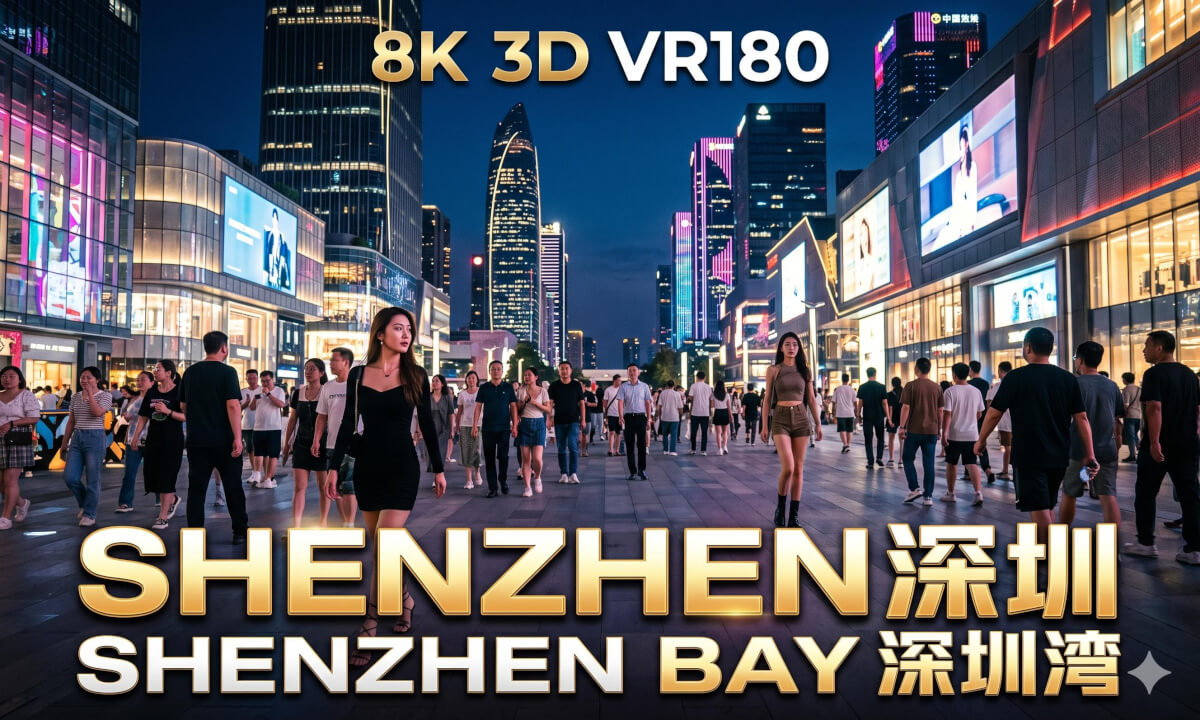 8K3D VR180 | Night in Shenzhen Bay: Sea Breeze & Neon | 深圳湾之夜:海风与霓虹