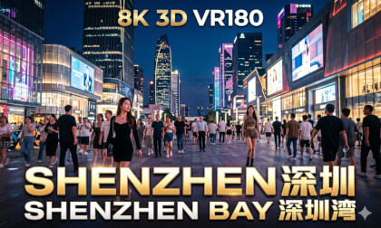 8K3D VR180 | Night in Shenzhen Bay: Sea Breeze & Neon | 深圳湾之夜：海风与霓虹