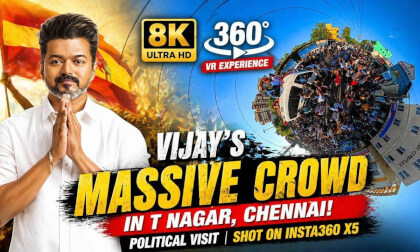 Step into the heart of a live political campaign with Vijay at Villivakkam, Chennai 🇮🇳