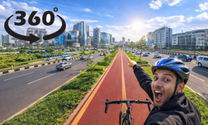 Exploring Africa city by Bike 🚴‍♂️ | New Bike Lanes in Addis Ababa