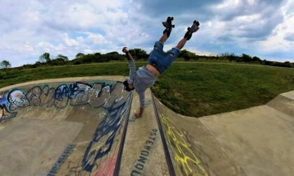 Full Spine Line in 360: Handplant, Fakie Flip, Hoho Reset (VR POV)