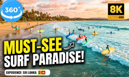 Weligama Beach Surf Paradise 🇱🇰🏄‍♂️ | 8K VR 360 ASMR Walking Tour | Experience Sri Lanka