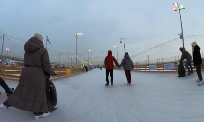 The largest artificial ice rink in the world. St. Petersburg.
