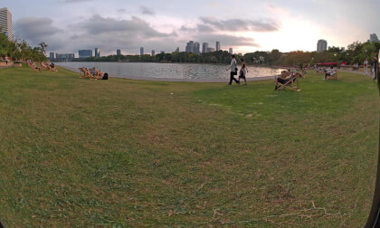 [8K VR180] Sunset Chill at Benjakitti Park | Lakeside Relaxation in Bangkok