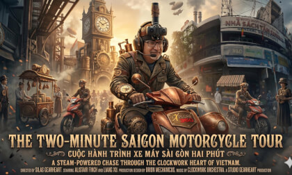 The INSANE Two-Minute Saigon Motorcycle Tour in 360