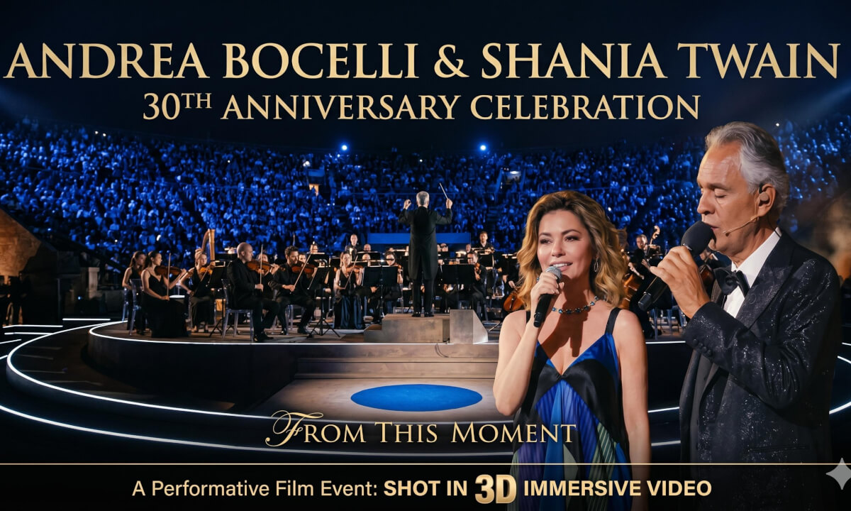 A Performative Film Event: Andrea Bocelli & Shania Twain in 8K 3D