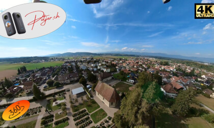 Drone flight 360° VR over the village Bätterkinden directly the Emme in the administrative district Emmental - enjoy Switzerland from above Drone flight 360° VR over the village Bätterkinden directly the Emme in the administrative district Emmental - enjoy Switzerland from above