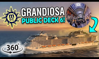 MSC Grandiosa Deck 6 Walkthrough | 360° Cruise Ship Tour | VR Travel