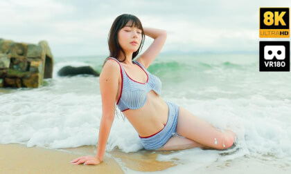Playing with 双儿 at the beach from day to night
