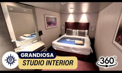 MSC Grandiosa The Deluxe Interior Stateroom Walkthrough | Cabin 5143 | 360° VR Cruise Room Tour