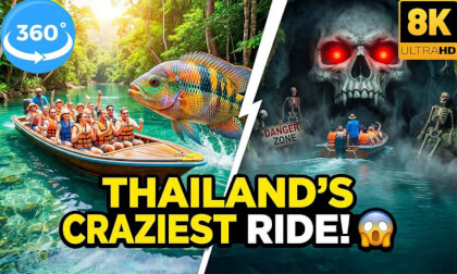 Full River Safari Ride Experience 🌿🐠☠️ | Safari World Thailand | 360 VR