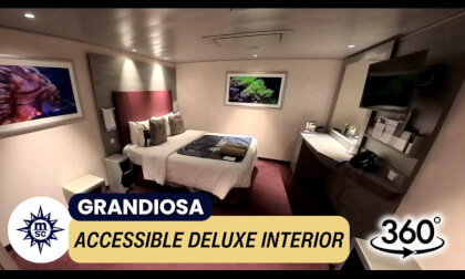 MSC Grandiosa The Accessible Deluxe Interior Stateroom Walkthrough | Cabin 8052 | 360° VR Cruise Room Tour