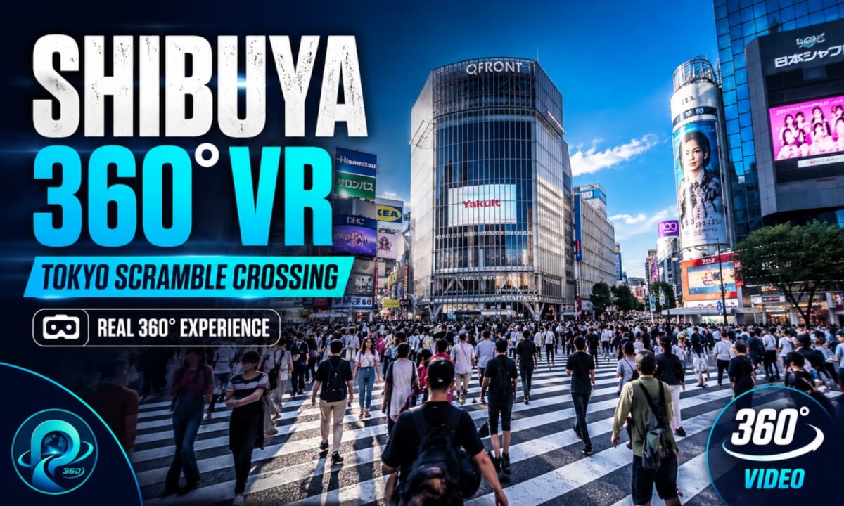 Shibuya Scramble Crossing Tokyo | Real 360° VR Walk