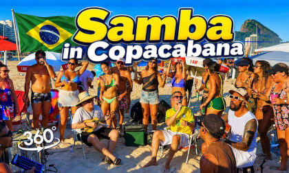 Brazilian Samba | ☀️Copacabana - Rio de Janeiro Beach 360° - Live Session