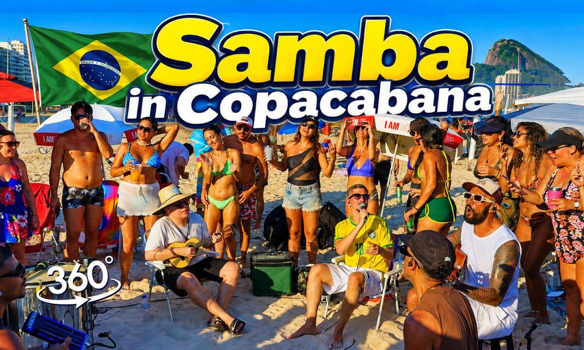 Brazilian Samba | ☀️Copacabana - Rio de Janeiro Beach 360° - Live Session