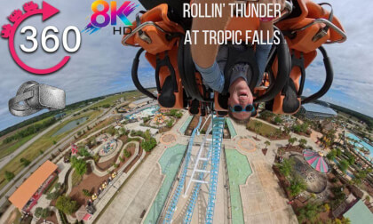 VR 360º Rollin' Thunder Rollercoaster at Tropic Falls at OWA