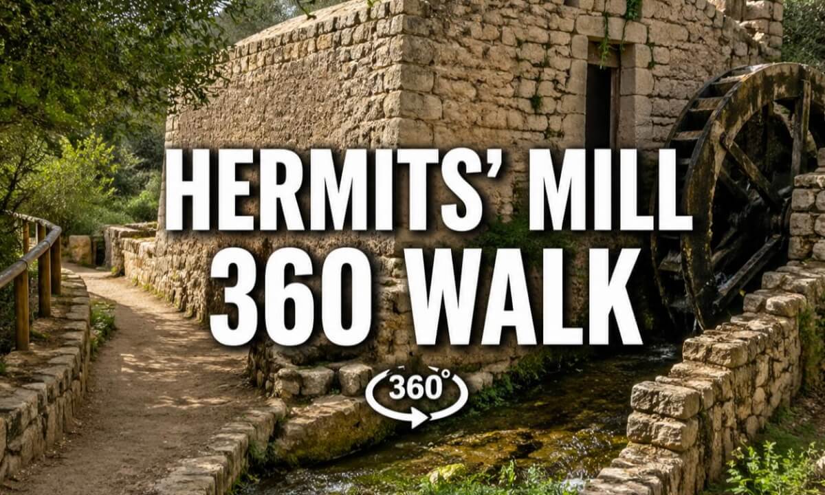 Hermits' Mill 360° Walk 4K | Nahal Zipori Stream Nature Tour in Israel