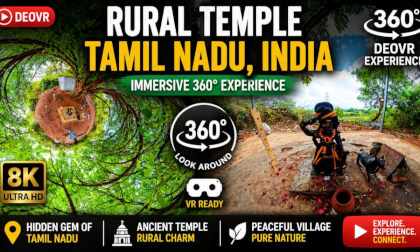 India Village Temple Experience in 360° VR | 8K Cinematic Walk | Tamil Nadu