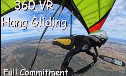360 VR Hang Gliding | Harrison Launches in Light Winds