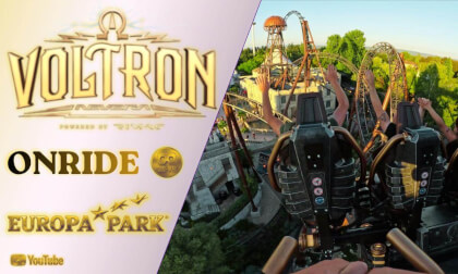 FLAT 3D ULTRA WIDE VIEW ONRIDE POV @EuropaParks Voltron Coaster 4K