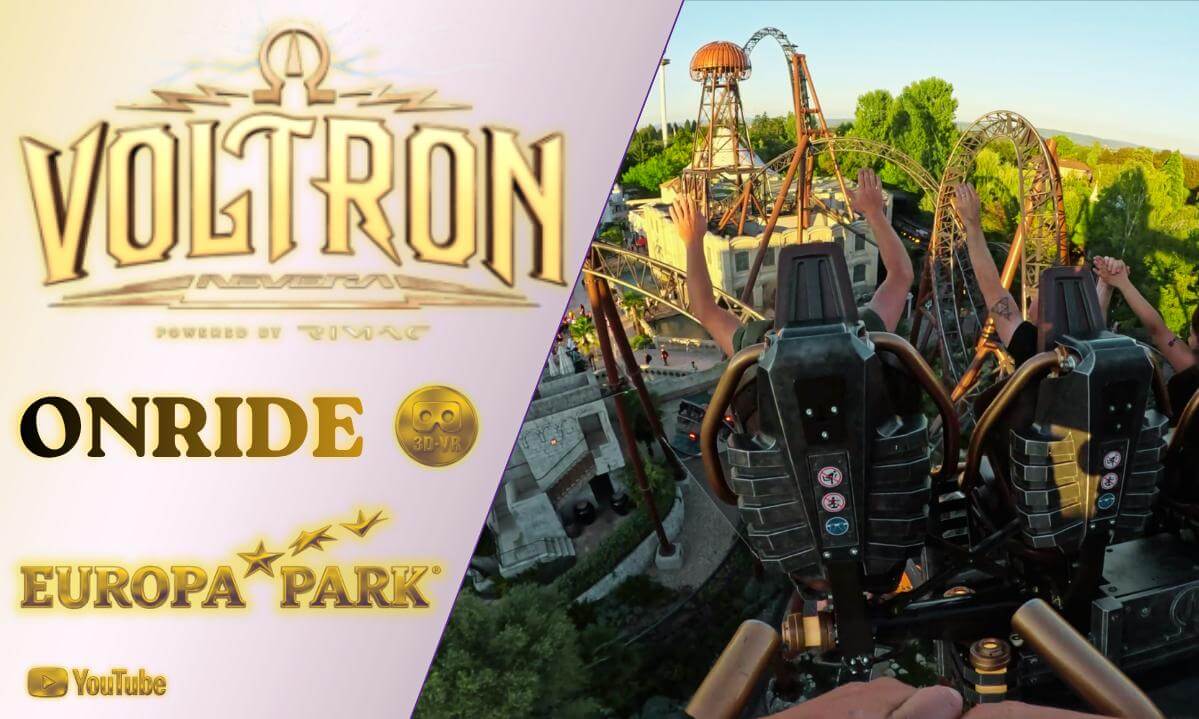 FLAT 3D ULTRA WIDE VIEW ONRIDE POV @EuropaParks Voltron Coaster 4K