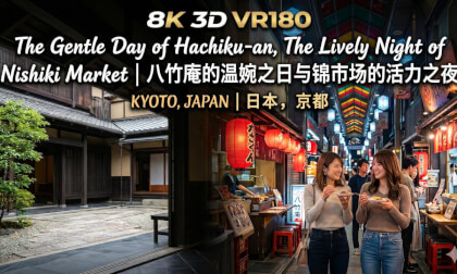 8K3D VR180 | Kyoto Japan: Nishiki Market & Hachiku-an | 日本京都：锦市场之繁华与八竹庵之静谧