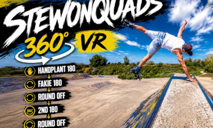 StewOnQuads | Spine Handplant 180 → Fakie 180 Roundoff → 2x Roundoff Flow | 360° VR POV