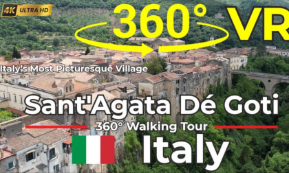 Sant’Agata de’ Goti Italy 360° Walking Tour – Stunning Cliffside Village in 4K VR
