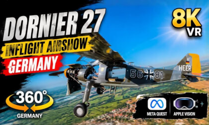 360° VR Flight | Dornier27 Takeoff & Flight | Airshow Germany